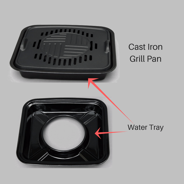IKENAGA Cast-Iron Yakiniku Barbecue Griddle Water Pan for Portable 