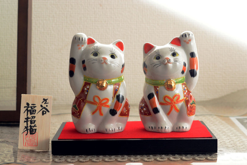 Lucky Cat Ceramic Lucky Cat Waving Fortune Welcoming Cats, Luck