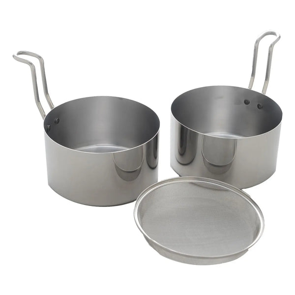 Arnest Stainless Steel Tempura Pan and Oil Storage Pot