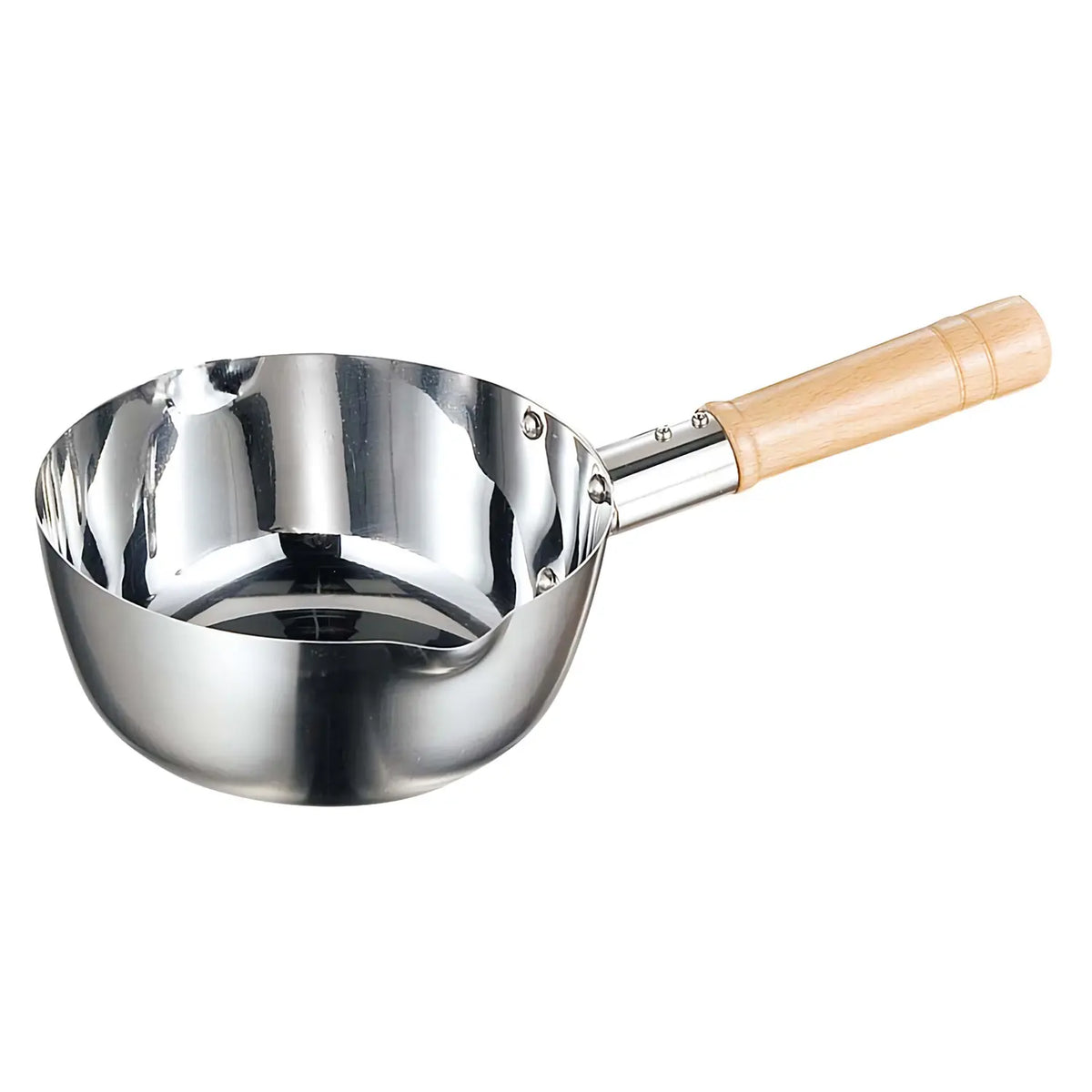 Akagawa Kibutsu Stainless Steel Induction Yukihira Saucepan Mirror Finish