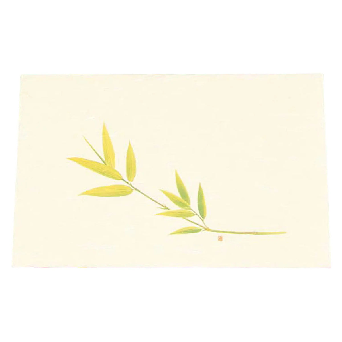 Artec Washi Paper Cream Placemat Bamboo Leaves 100 pcs