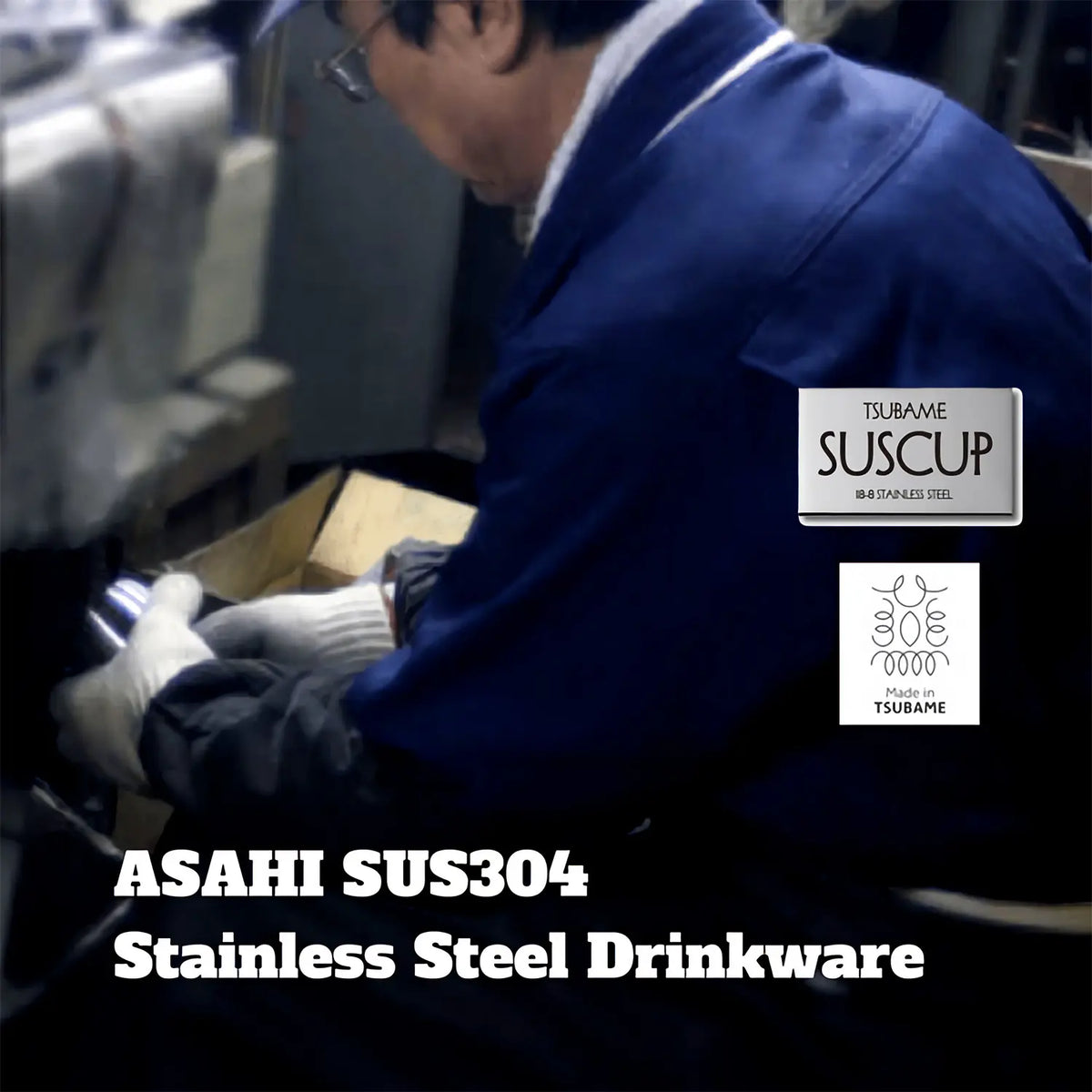 Asahi SUS Stainless Steel Double-Wall Rocks Glass 250ml