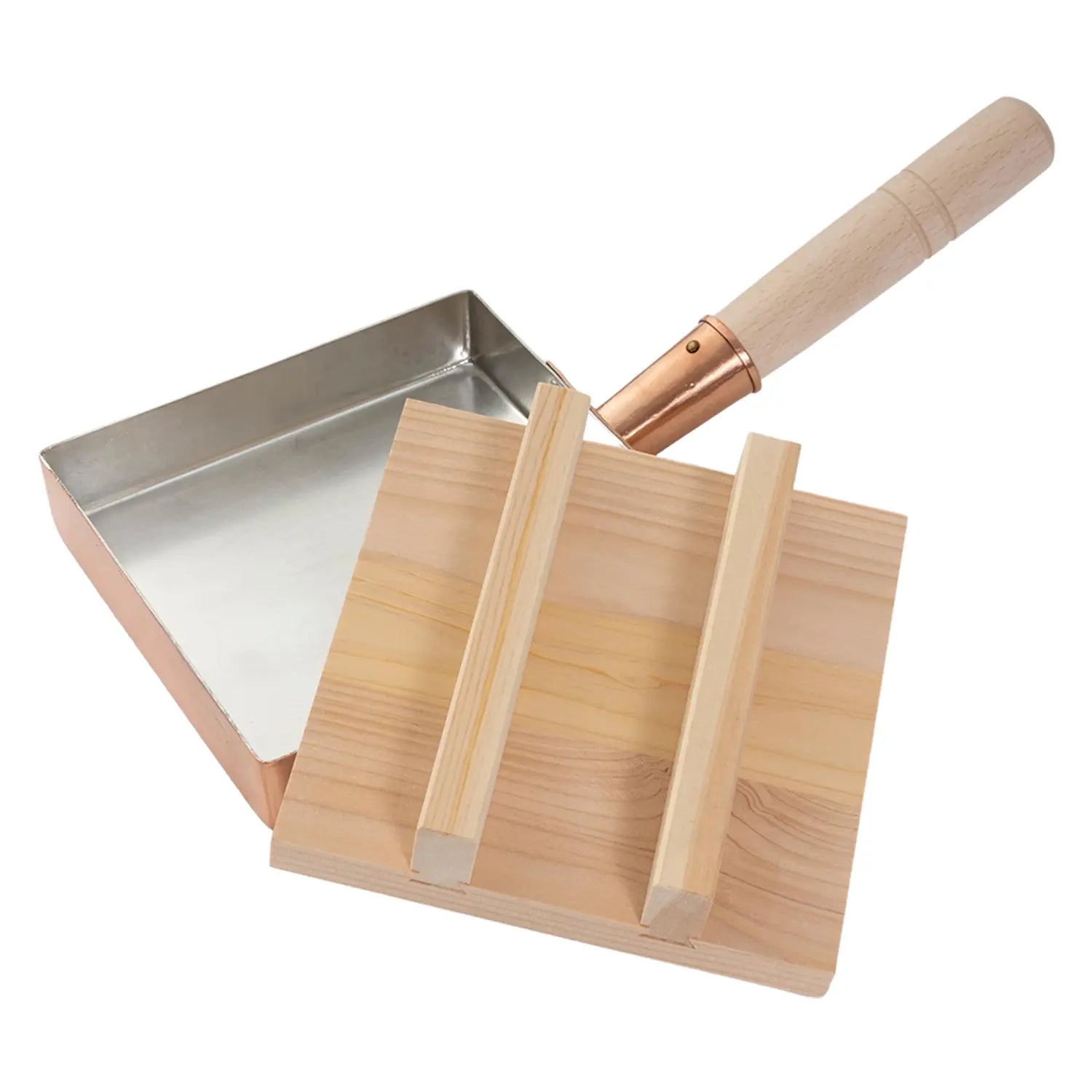 EBM Sawara Cypress Wooden Lid for Square Omelette Pan