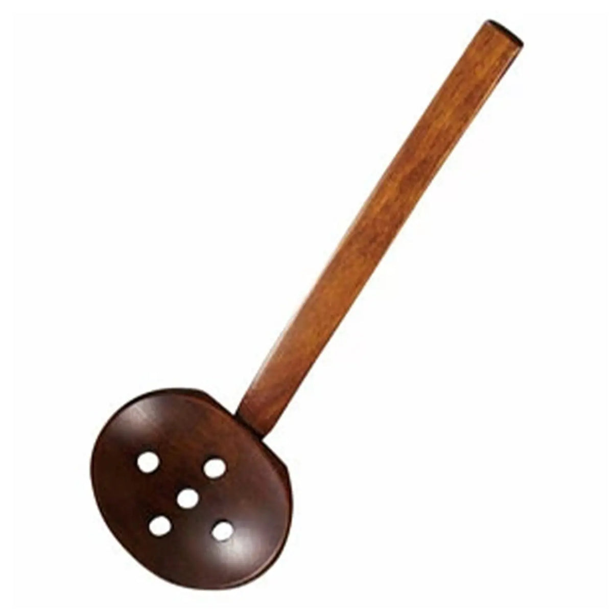 EBM Wood Lacquered Perforated Ladle