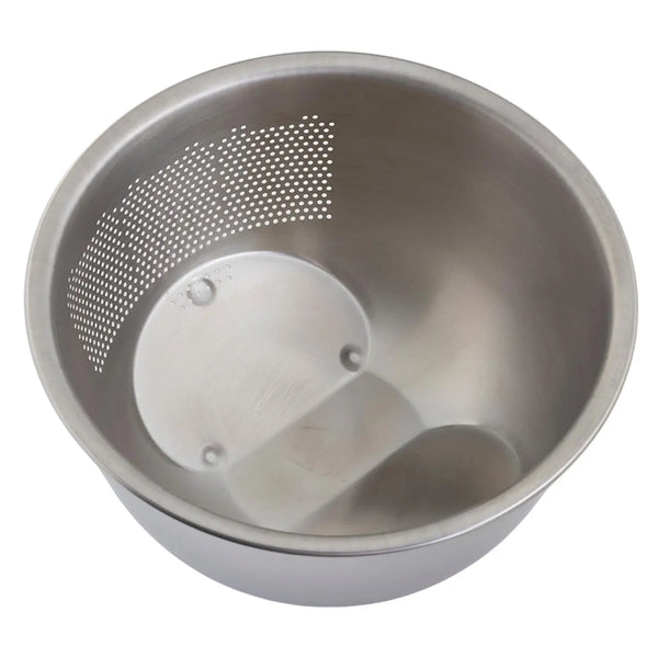 Fujii Stainless Steel 3-Way Rice Washing Bowl with Perforated Strainer ...