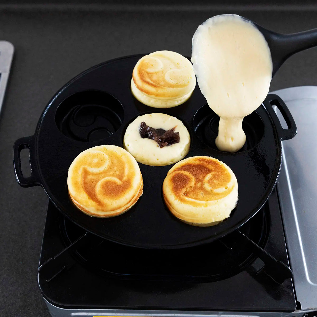 Japanese Obanyaki Pan Stuffed Pancake Toaster Large 3 inch Pancake
