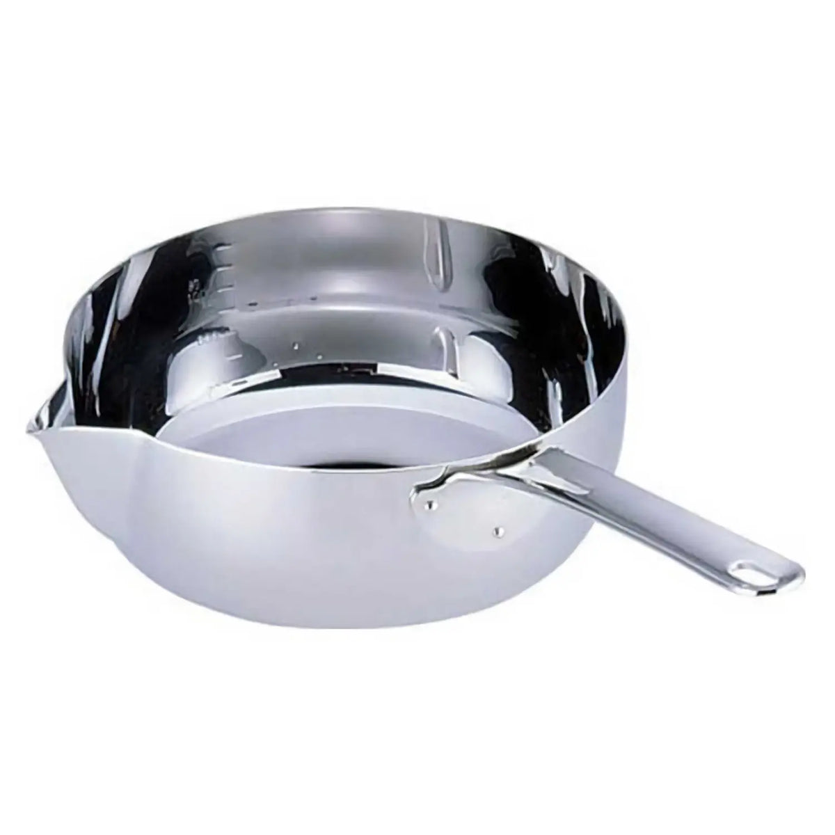 Gyokkodou Stainless Steel Induction Saucepan with Pour Spout and Scale