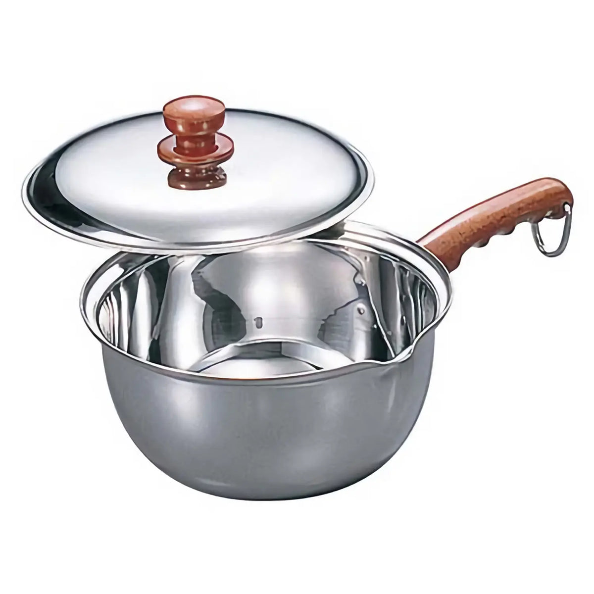 Gyokkodou Stainless Steel Milk Pan 130mm with Lid