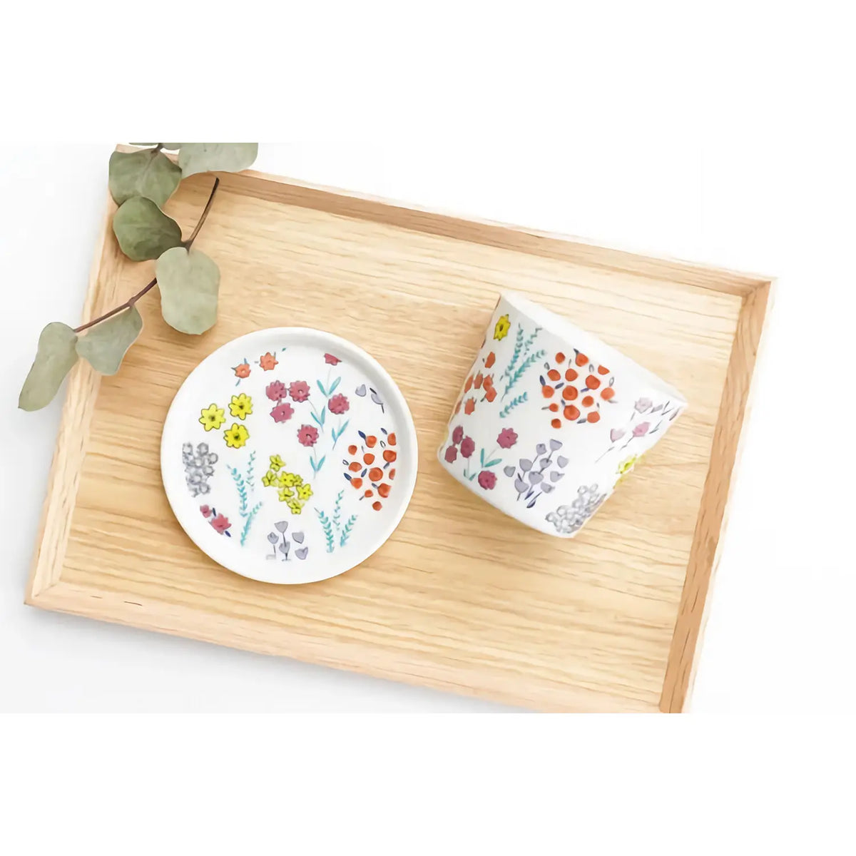 Harekutani Porcelain Coaster Botanical