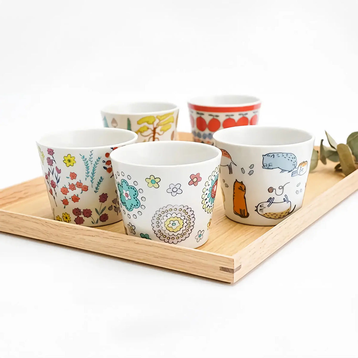 Harekutani Porcelain Soba Choko Cup Berries