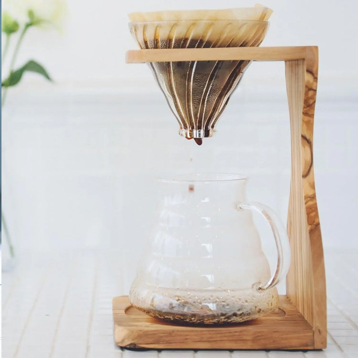 Hario V60 Heat Resistant Glass Coffee Dripper Set