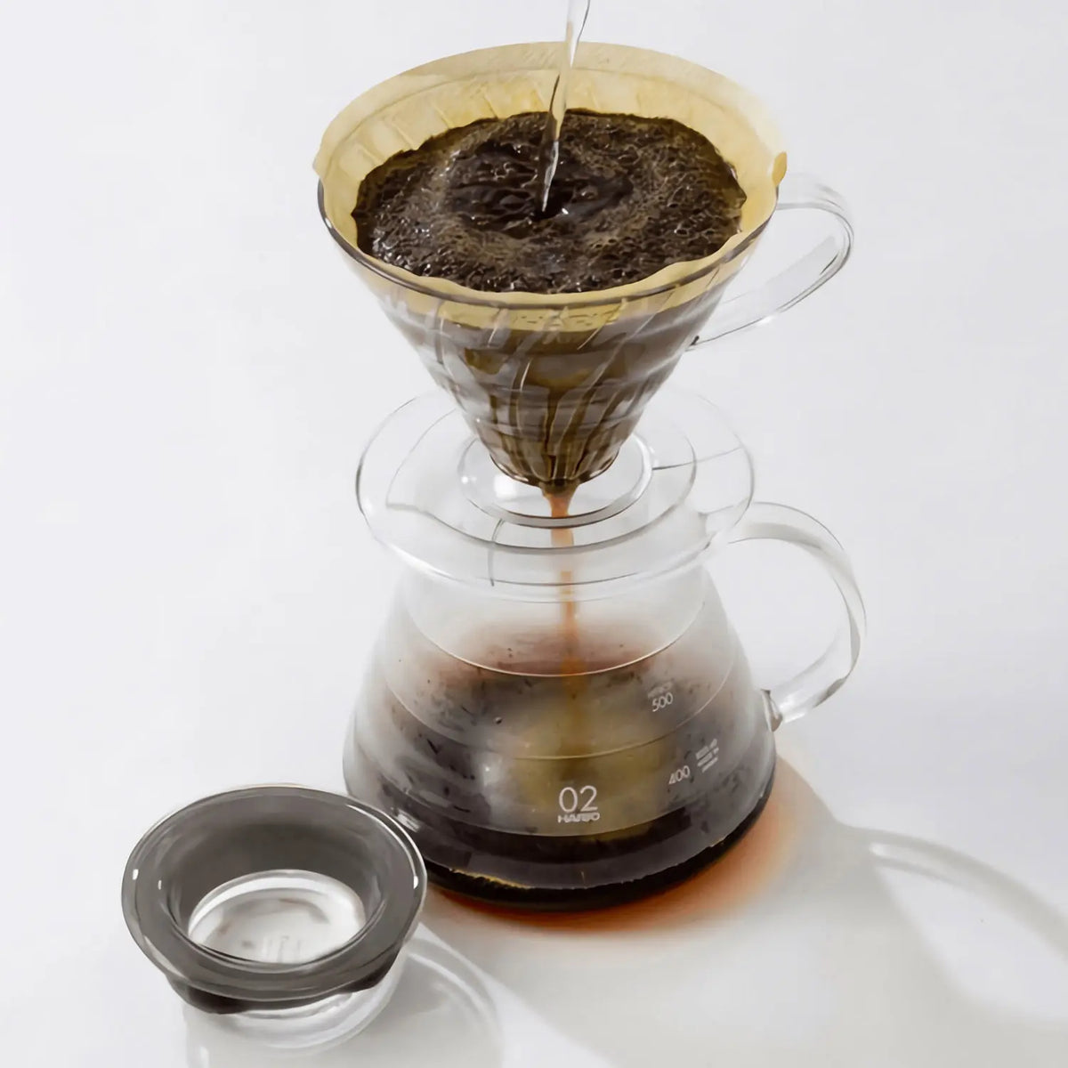 Hario V60 Heat Resistant Glass Coffee Server Transparent