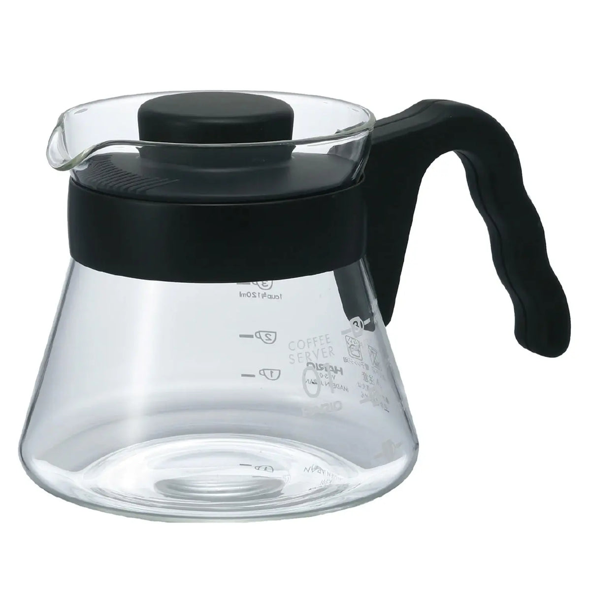 Hario V60 Heat Resistant Glass Coffee Server Wide Spout