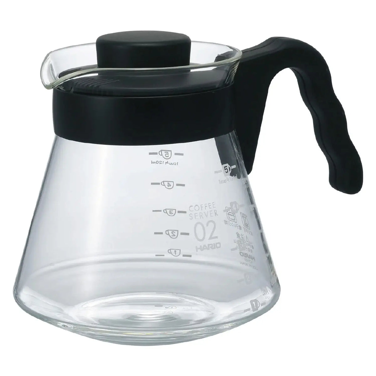 Hario V60 Heat Resistant Glass Coffee Server Wide Spout