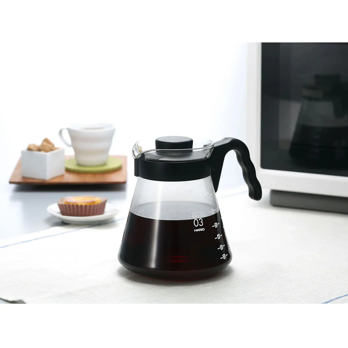 Hario V60 Heat Resistant Glass Coffee Server Wide Spout