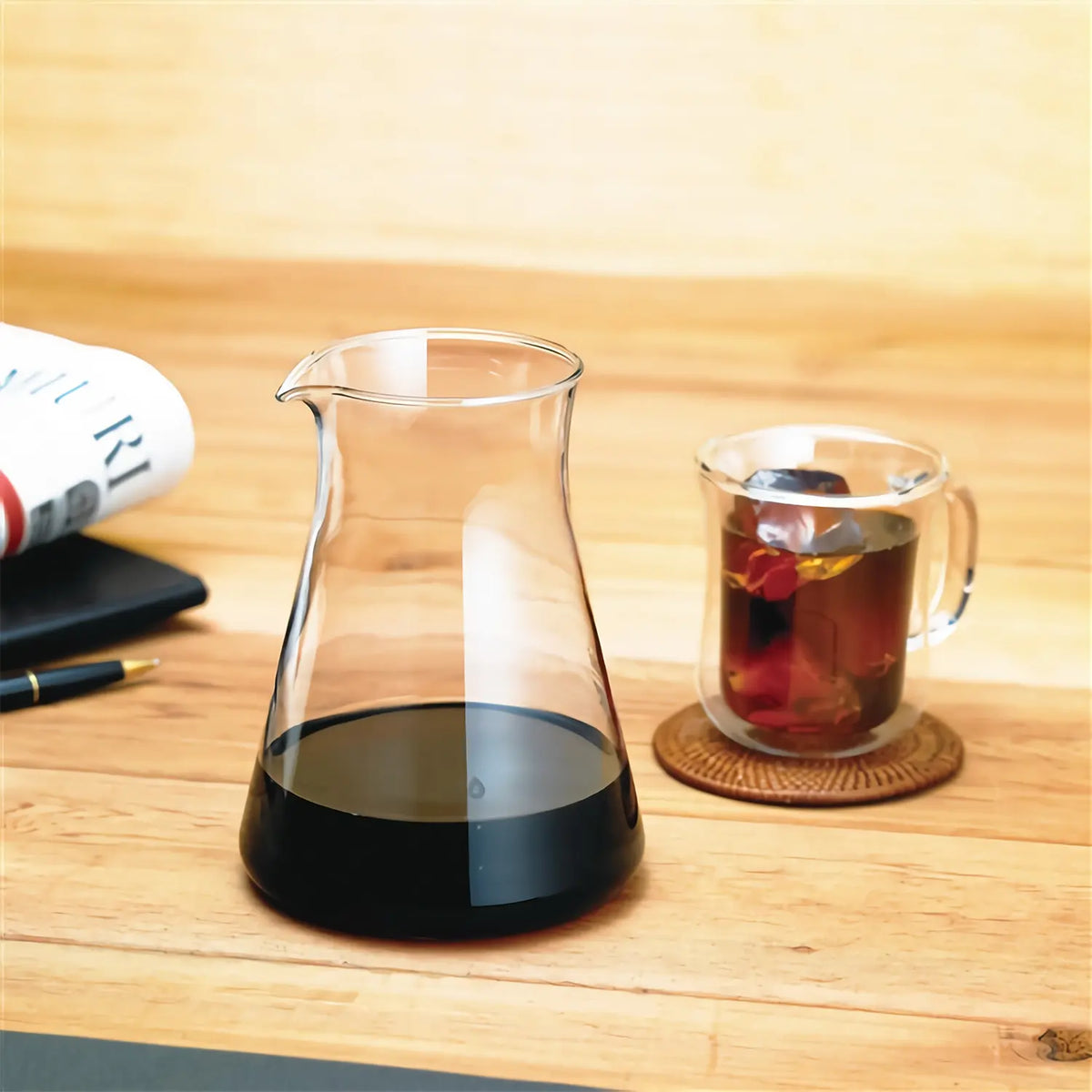 Iwaki Heat-Resistant Glass Coffee Server with Dripper