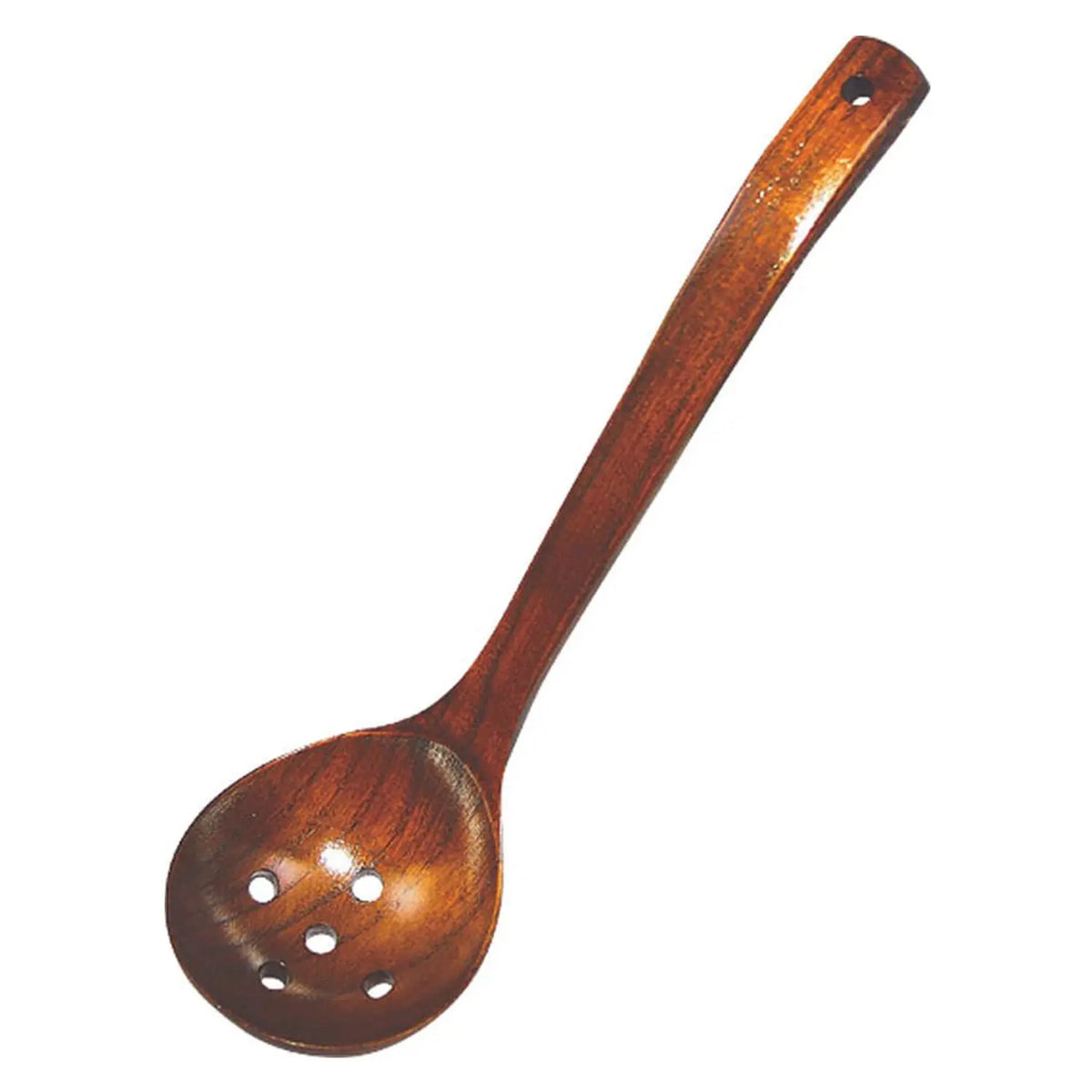 Marujyu Wood Lacquered Perforated Ladle