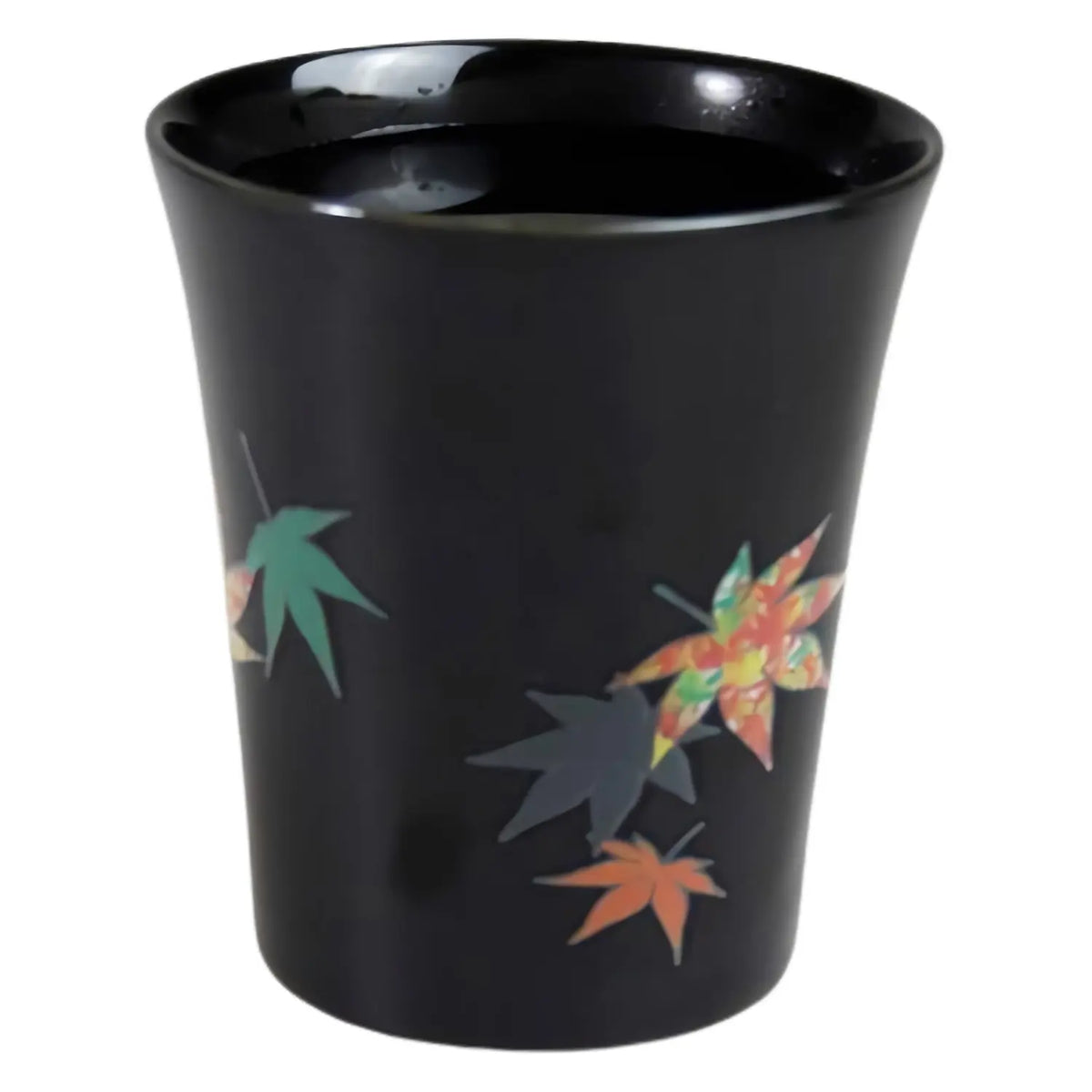 Marumo Takagi Heat Sensitive Ceramics Cup Autumn Leaves Black