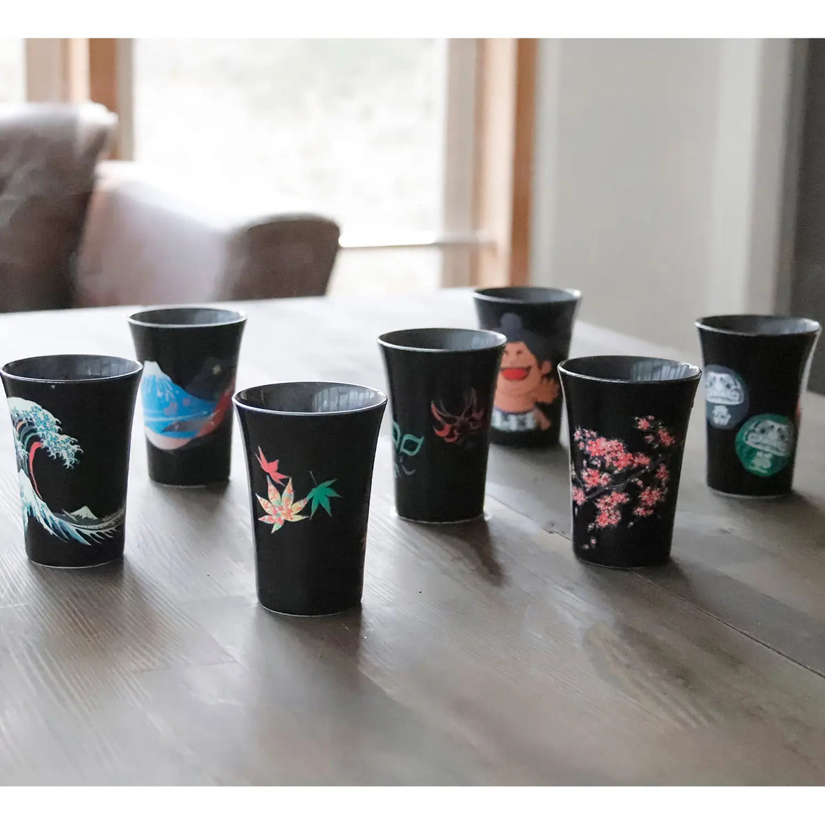 Marumo Takagi Heat Sensitive Ceramics Cup Hokusai Black