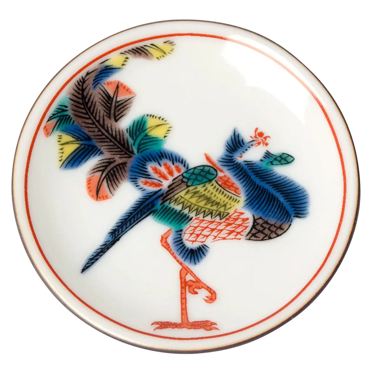 SEIKOU Kutani Porcelain Himezara Tiny Plate Houou