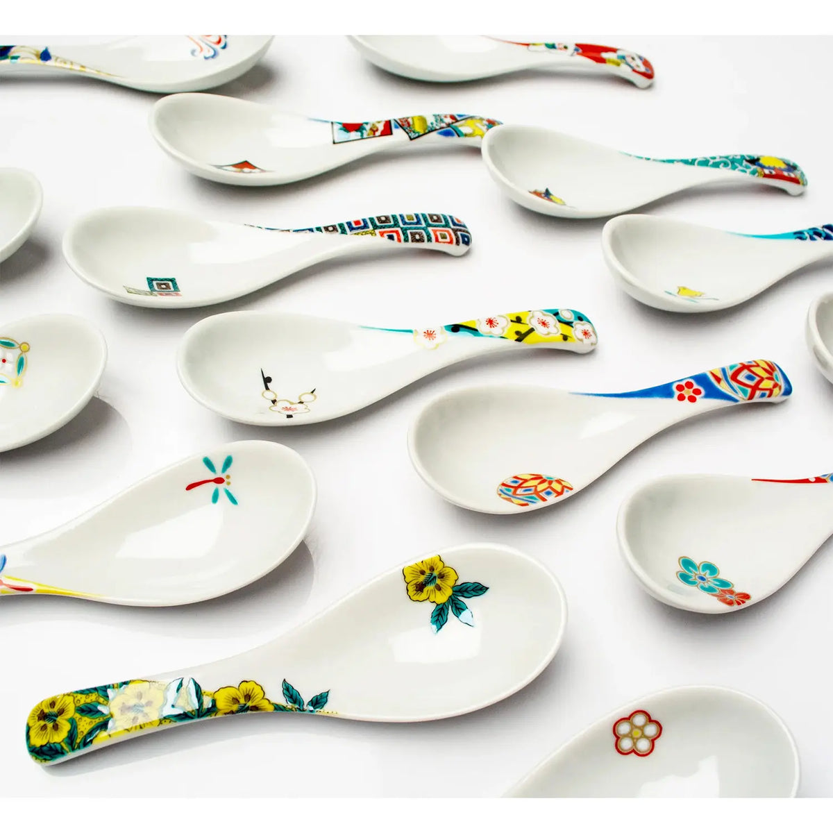 SEIKOU Kutani Porcelain Renge Spoon Aotebotan