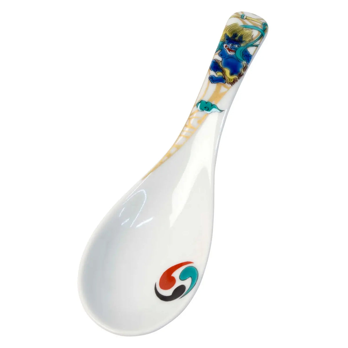 SEIKOU Kutani Porcelain Renge Spoon Raijin