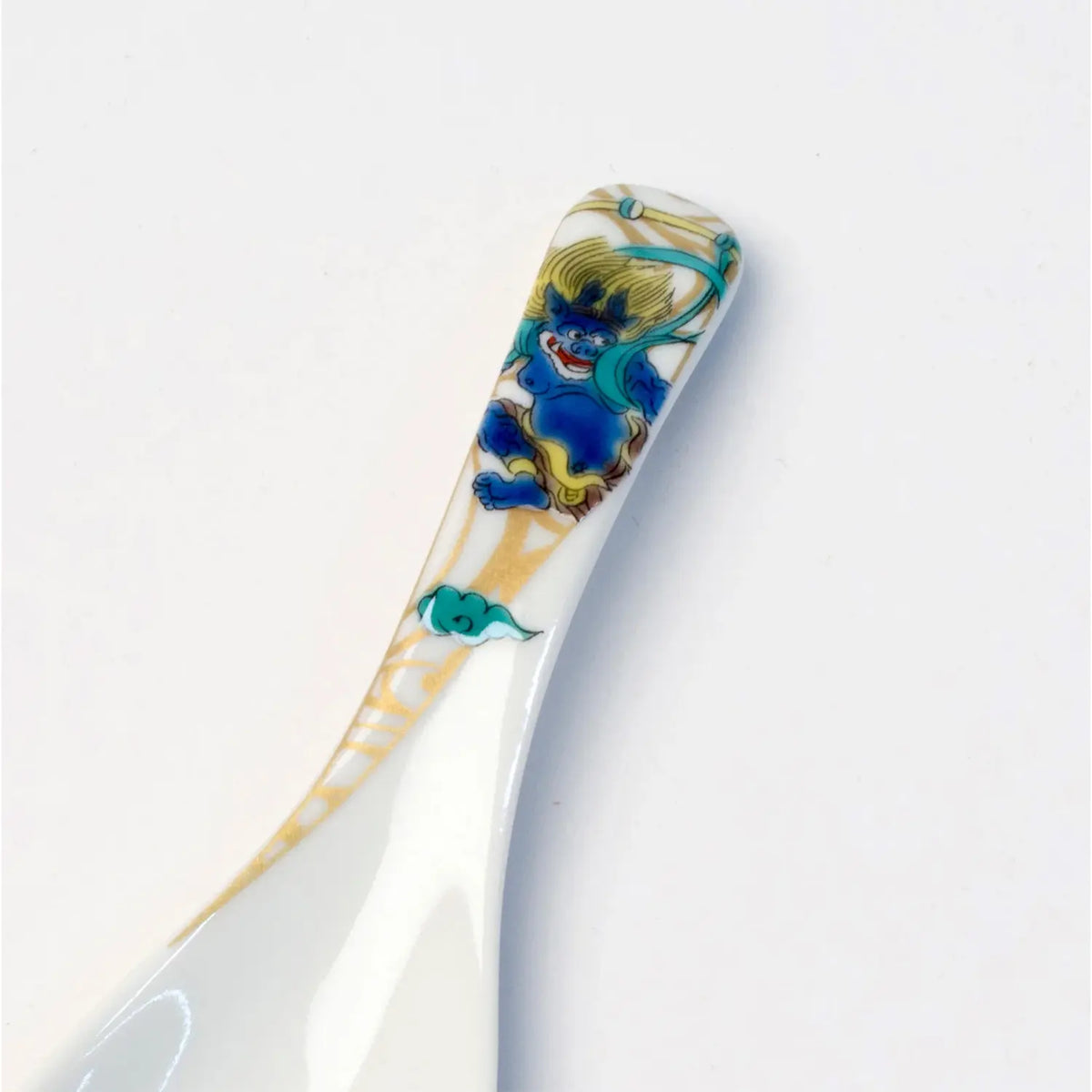 SEIKOU Kutani Porcelain Renge Spoon Raijin