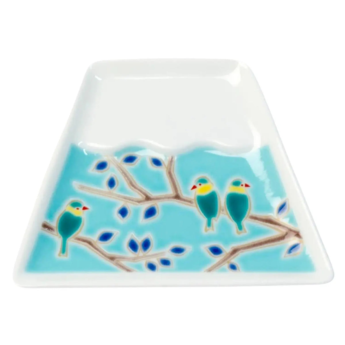 SEIKOU MAMEFUJI Kutani Porcelain Mamezara Small Plate Small Bird