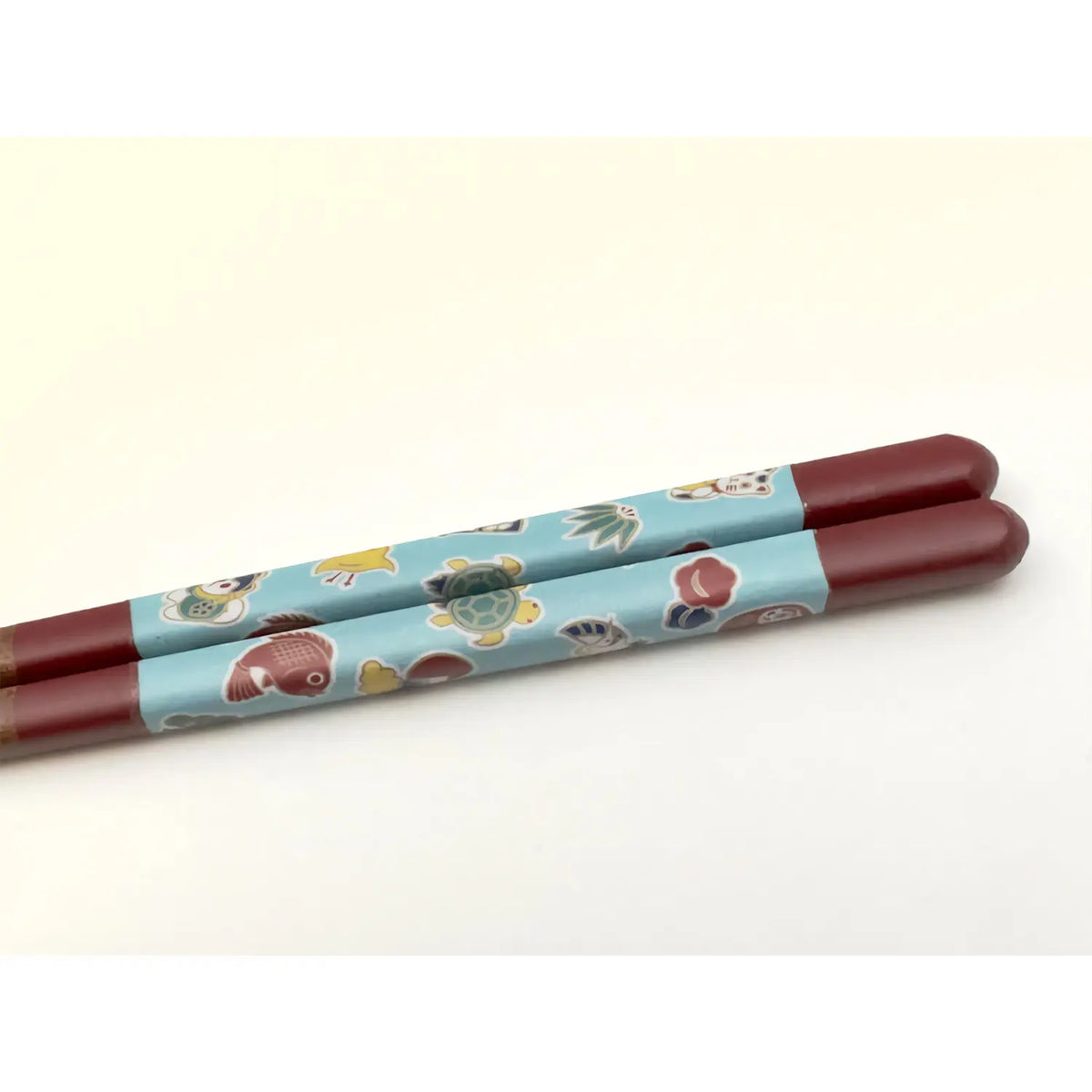 SEIKOU Wakasa Lacquered Natural Wood Chopsticks 21cm Red Engimono