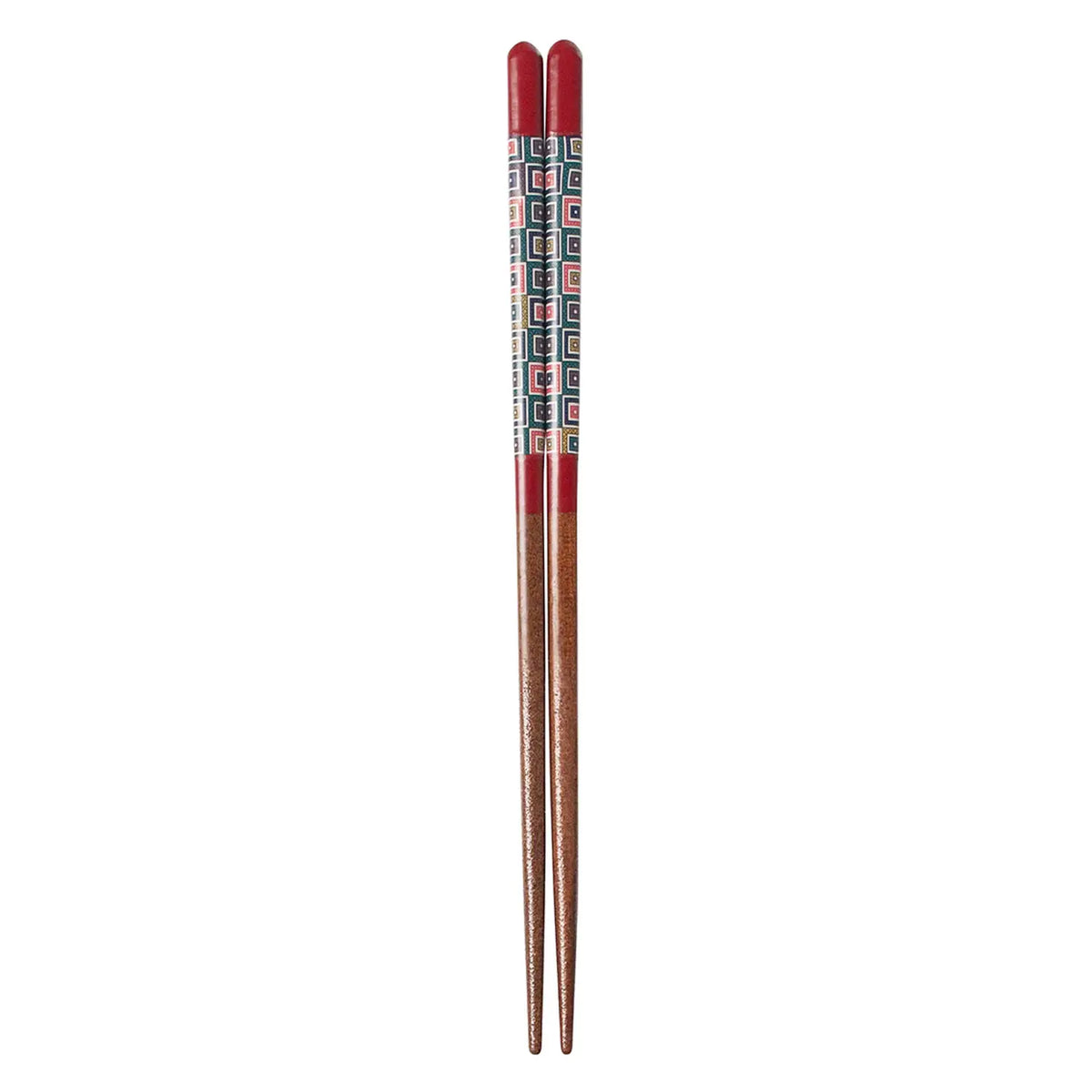 SEIKOU Wakasa Lacquered Natural Wood Chopsticks 21cm Red Ishidatami