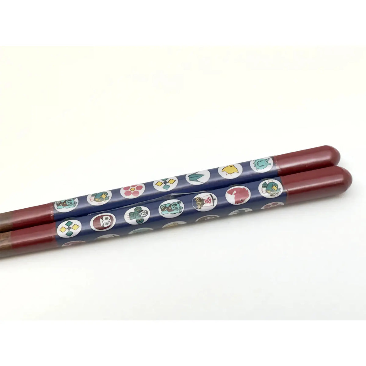 SEIKOU Wakasa Lacquered Natural Wood Chopsticks 21cm Red Marumon-Houmon