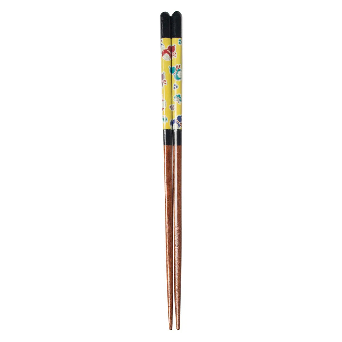 SEIKOU Wakasa Lacquered Natural Wood Chopsticks 23cm Black Mubyou