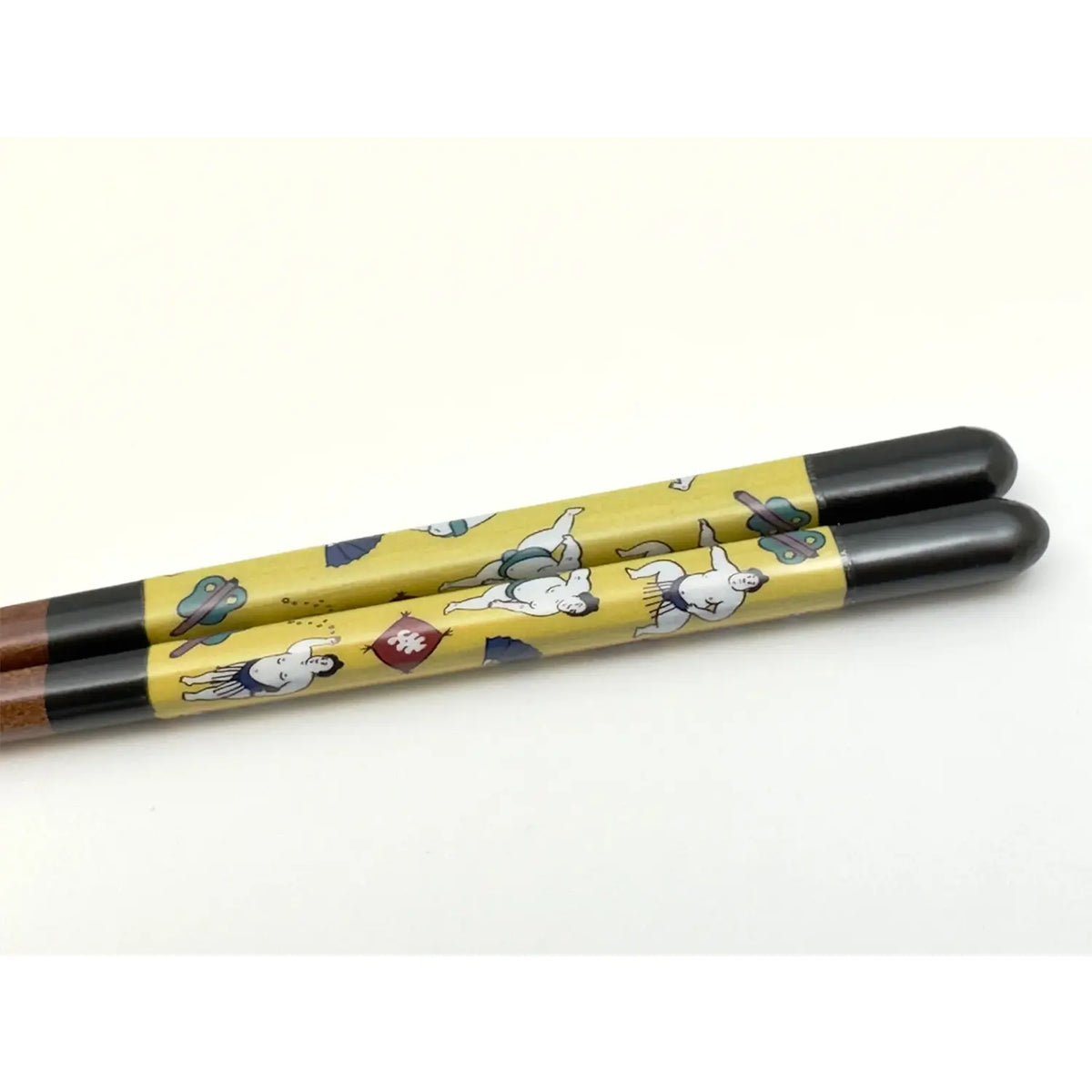 SEIKOU Wakasa Lacquered Natural Wood Chopsticks 23cm Black Sumo Wrestler