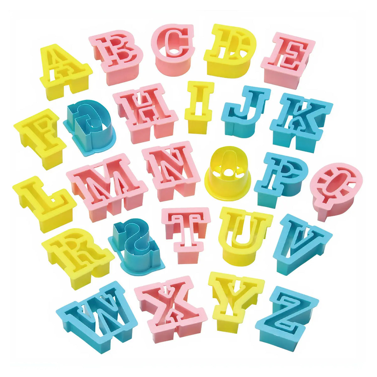 TIGERCROWN Cake Land Styrol Resin Alphabet Cookie Cutter 26 pcs