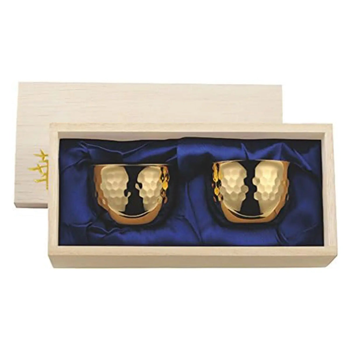 Tanabe Hana Copper Guinomi Sake Cup Hammer Finish Gift Box 2 pcs