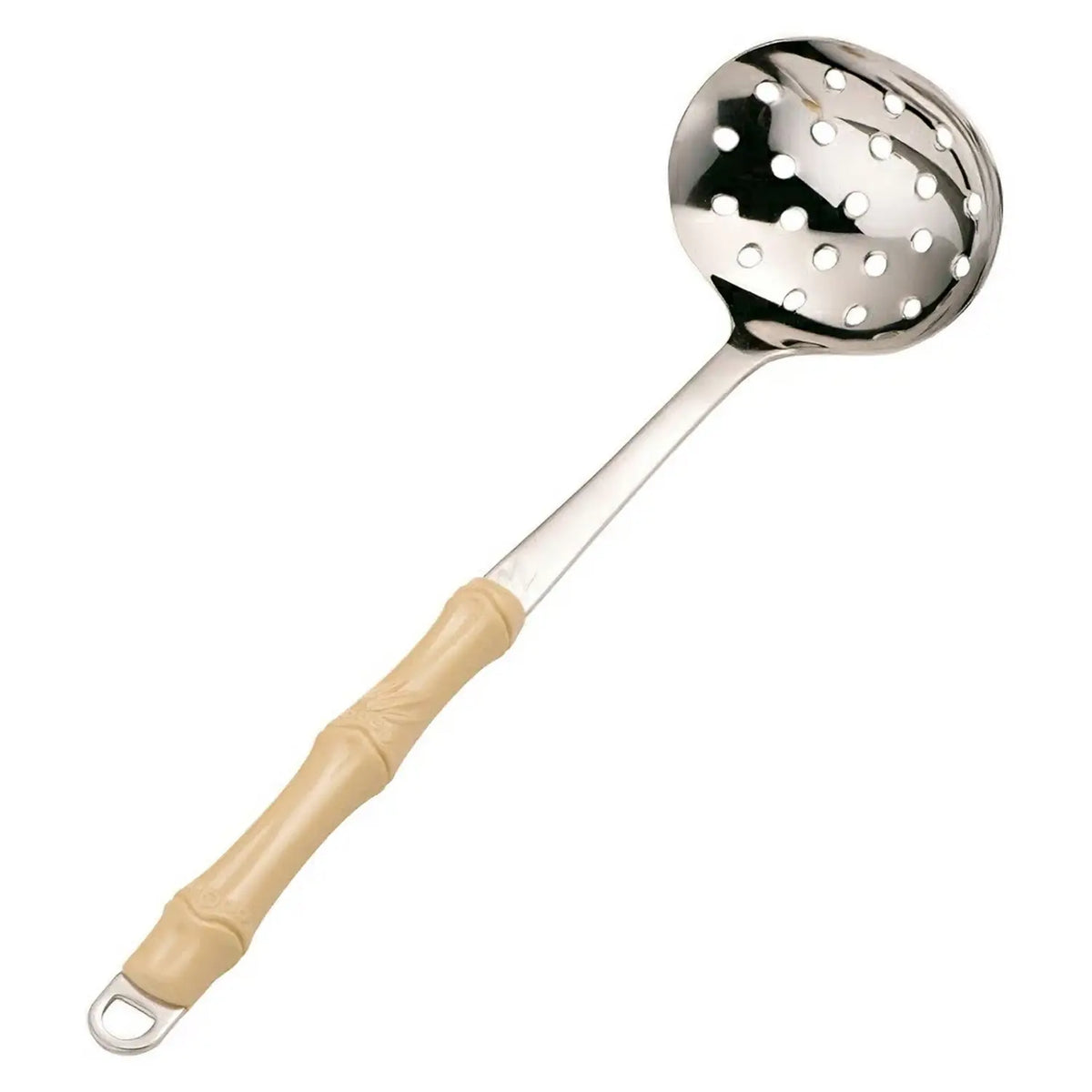 Wada Stainless Steel Perforated Ladle with Plastic Handle