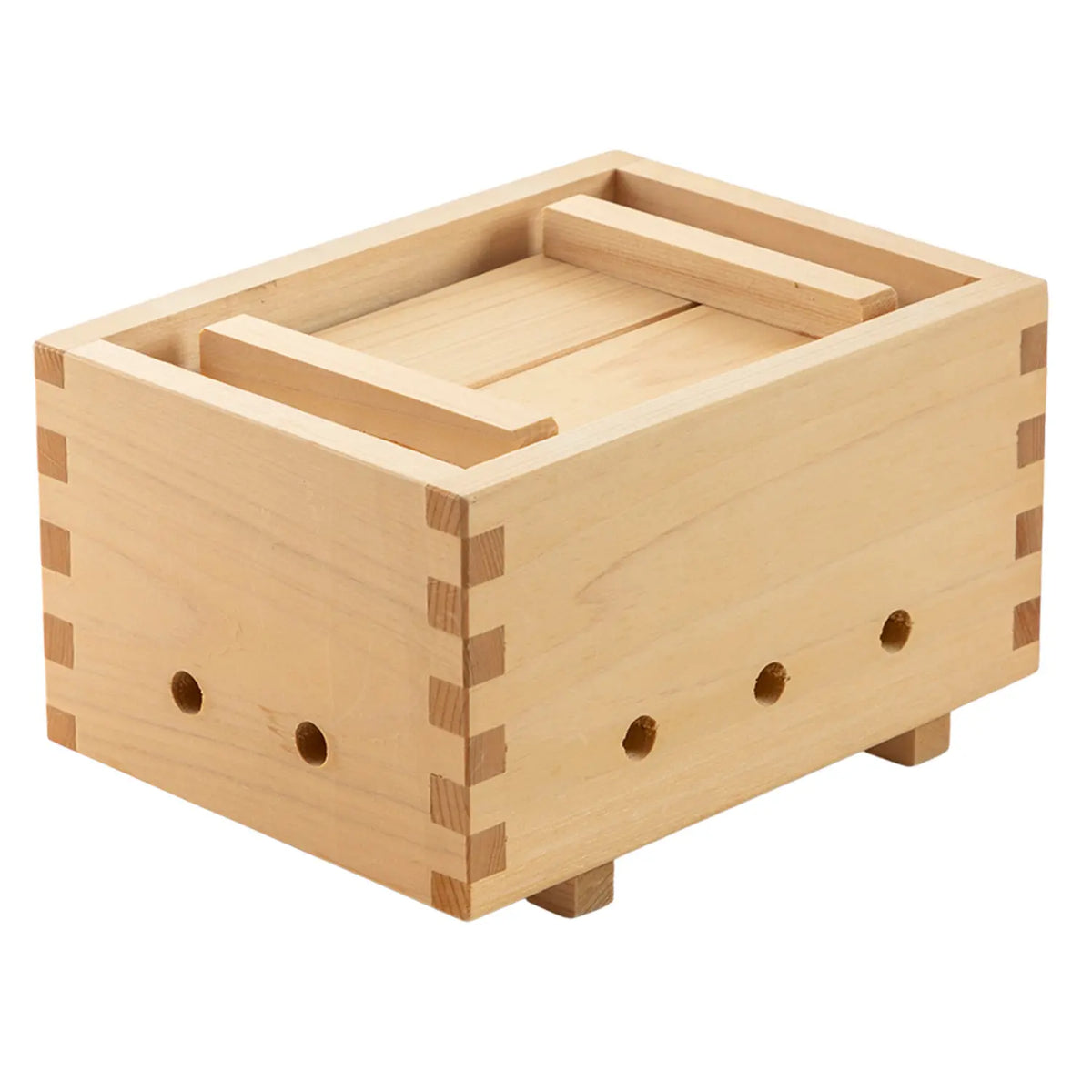 EXISTING Wooden Box with Hinged Lid, Wood Storage Japan