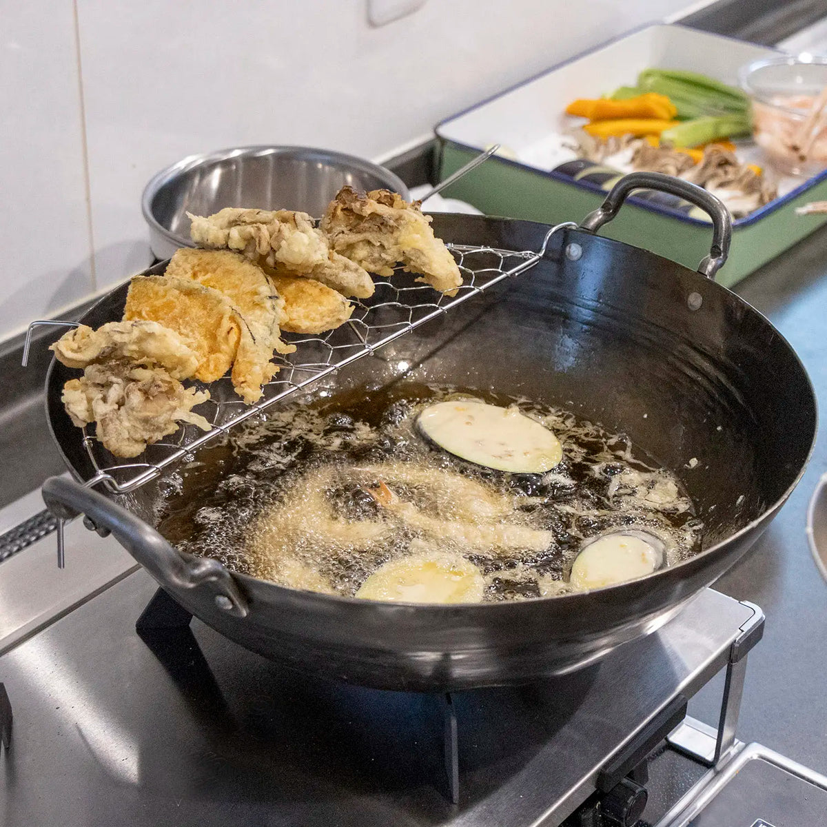 Yamada Cast Iron Hammered Tempura Pan