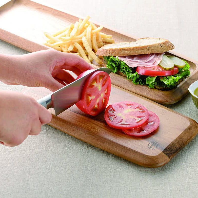 Bamboo Cutting Board Set for Kitchen,Small Cutting Boards with  Holder,Serving Boards for Sandwich Cheese Meal Breakfast