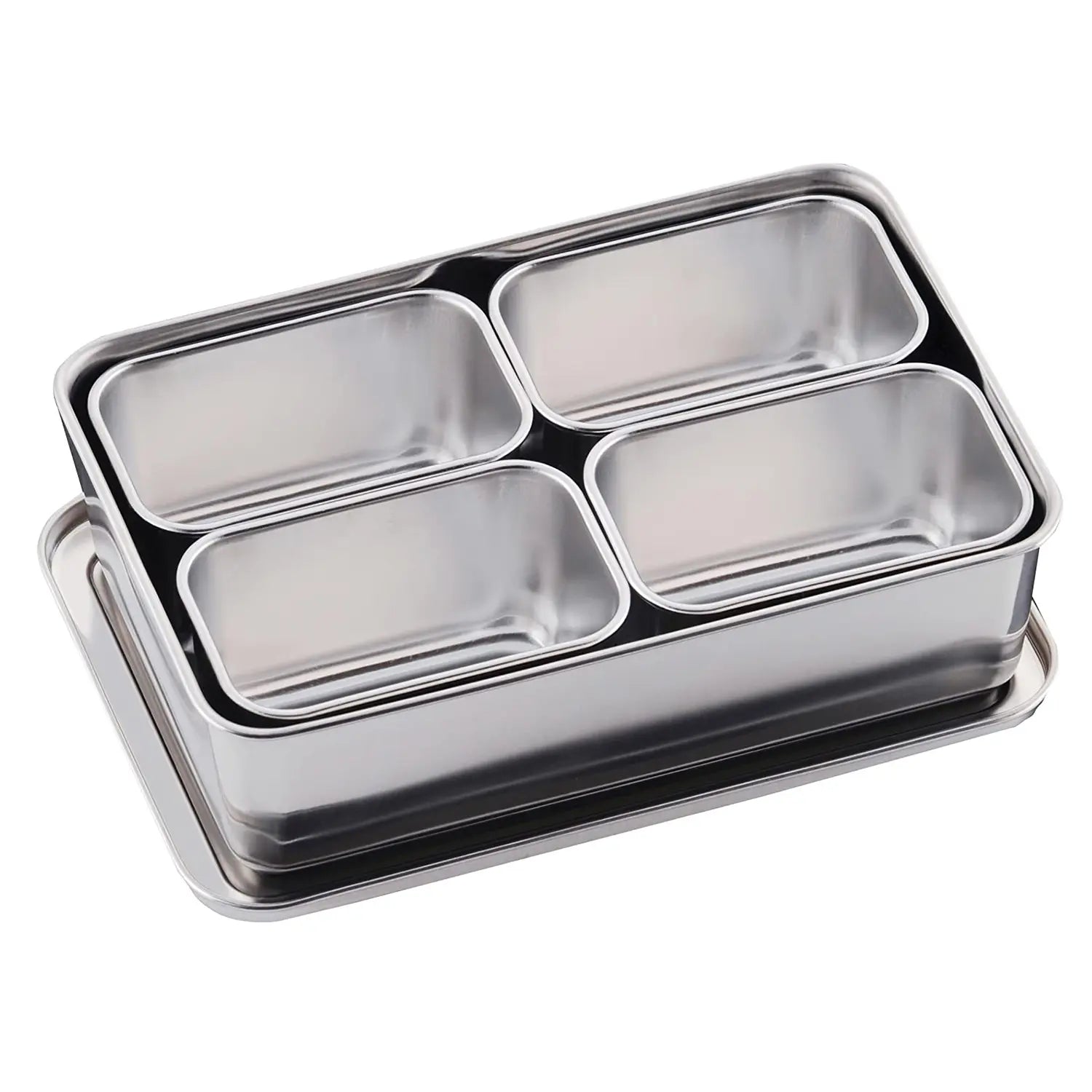 Stainless Yakumi Pan Seasoning Container W/4 Compartments Japan Import