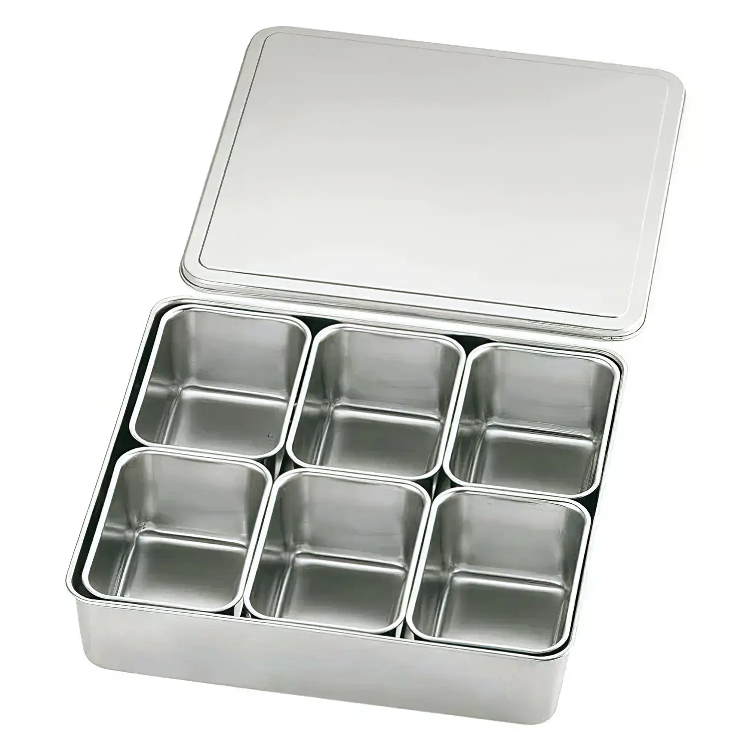 Stainless Yakumi Pan Seasoning Container W/4 Compartments Japan Import