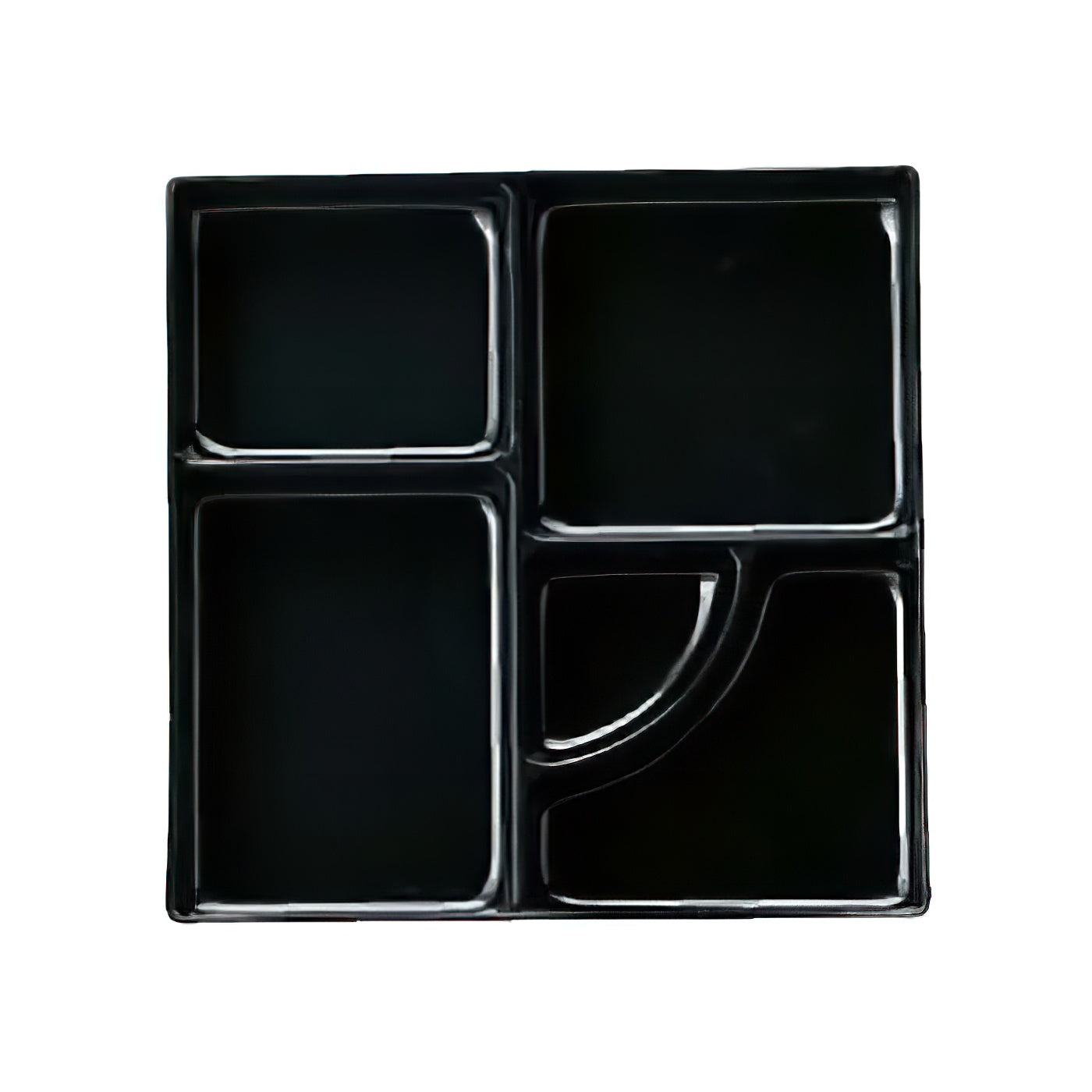 Bento Tek Square Black and Red Japanese Style Bento Box - 4