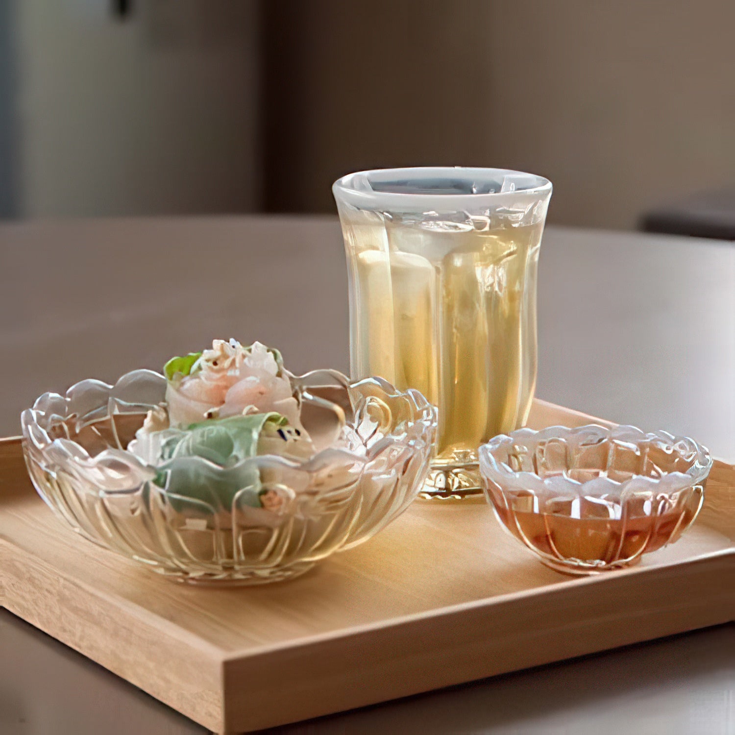 Hirota Glass Yukinohana Soda-Lime Glass Mini Bowl - Globalkitchen Japan