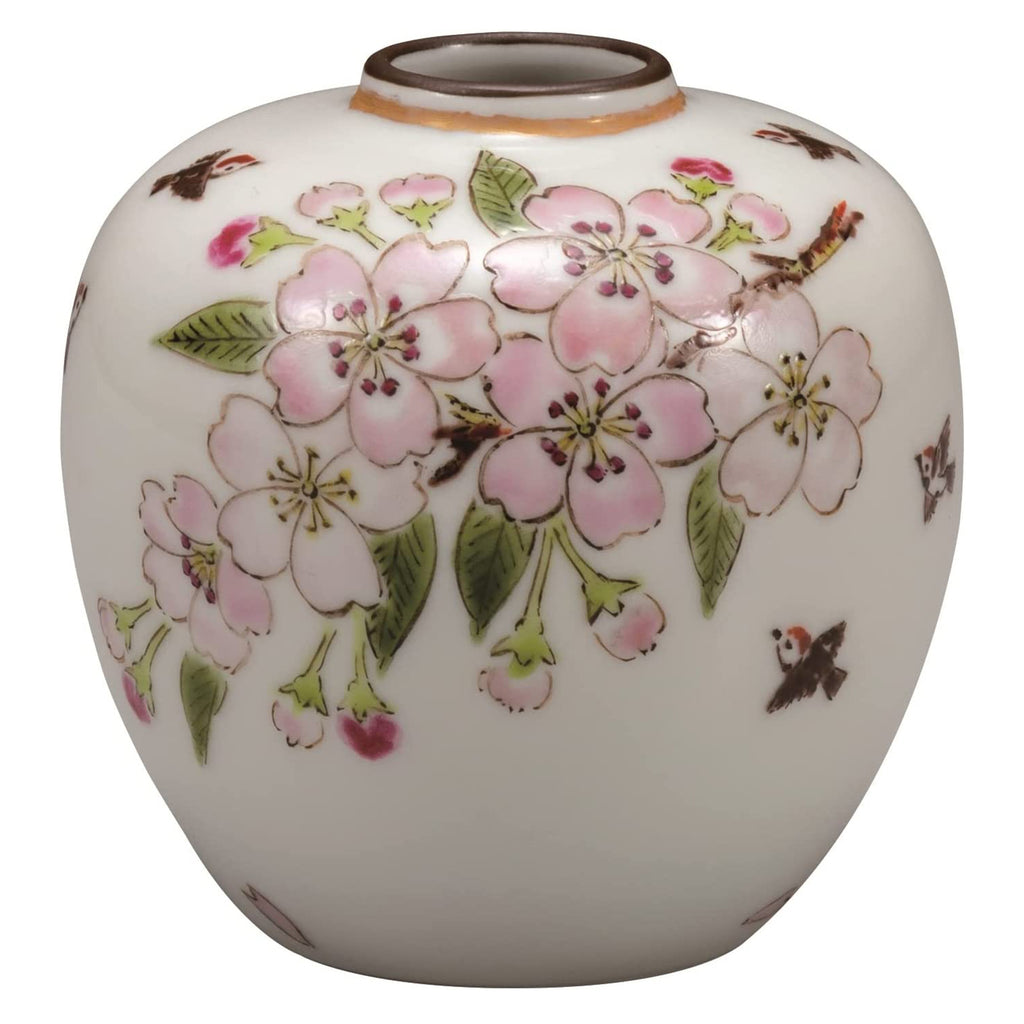 Flower vase. Kinun Kutani ware. ktn-k7-1306 