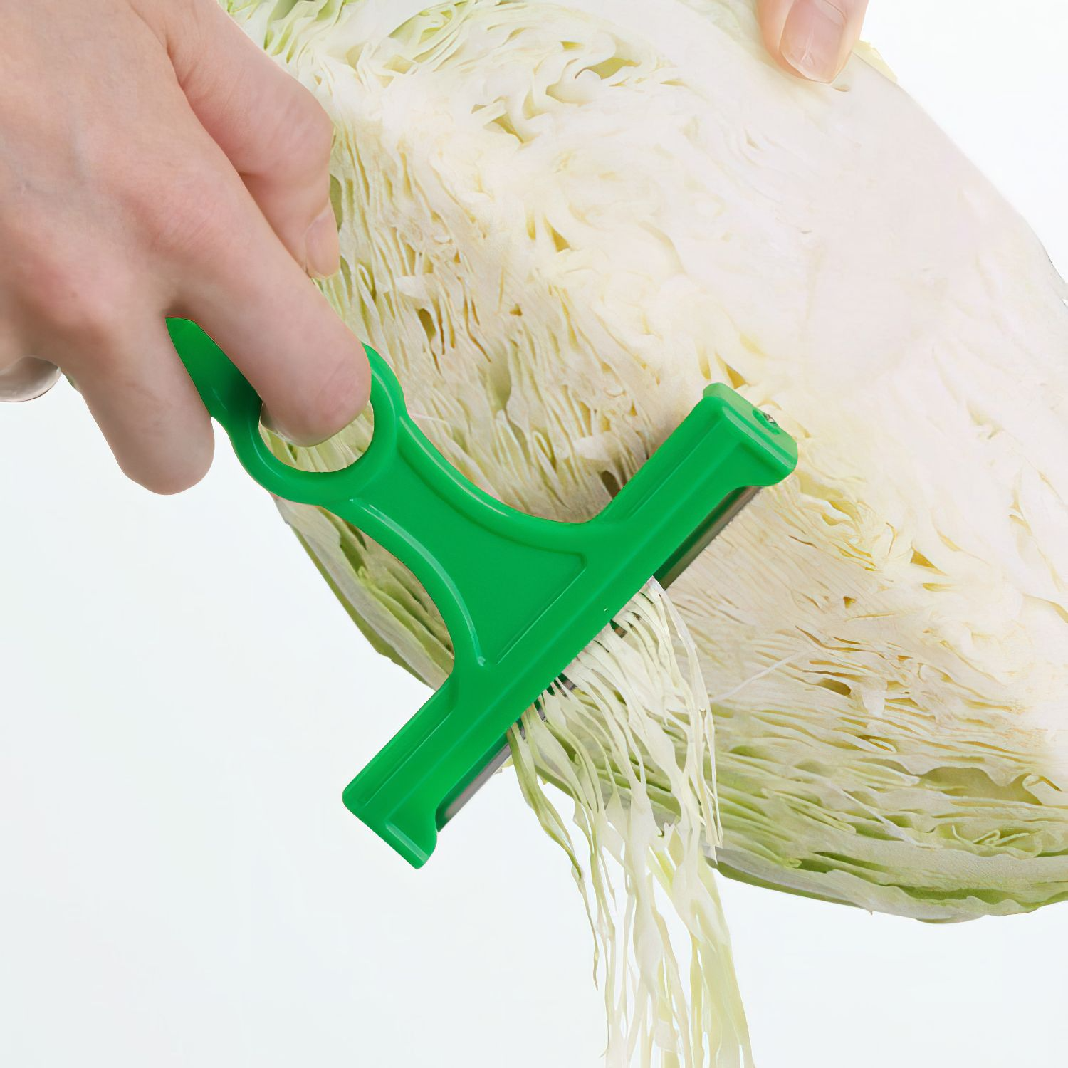 NONOJI Cabbage peeler shredding 2 blades Dark Green CBP-04G