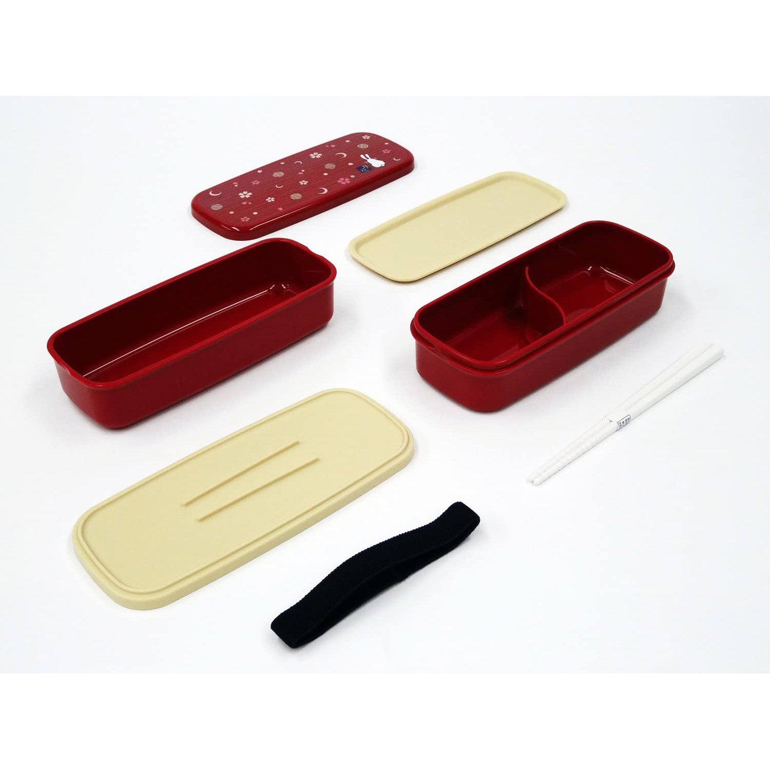 OSK Tsukihana 2-Tier Nestable Bento Lunch Box with Chopsticks & Lunch -  Globalkitchen Japan