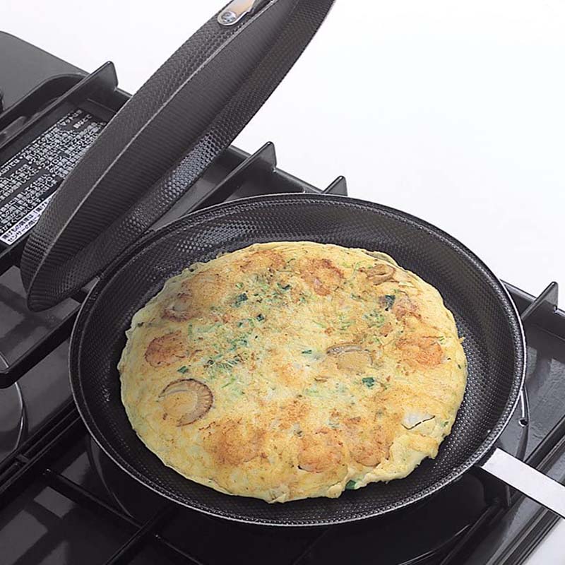 Double Sided Skillet Cast Aluminum Non-Stick Omelette Pan Flip Pan