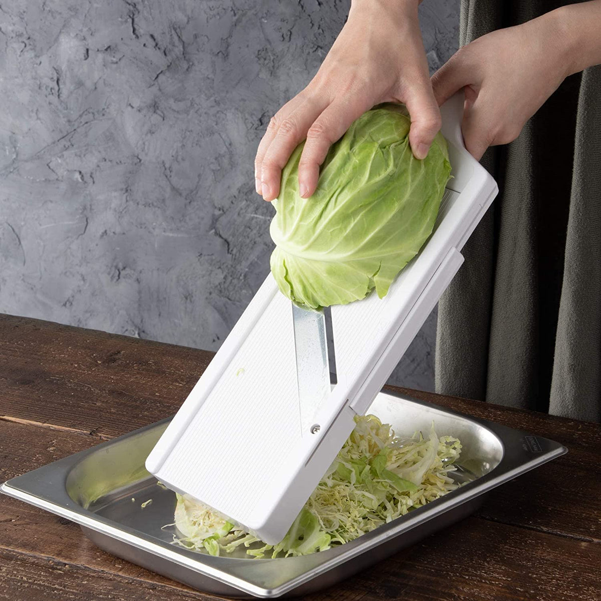 Stainless Steel Blade Vegetable Cutter With Safety Hand Gloves