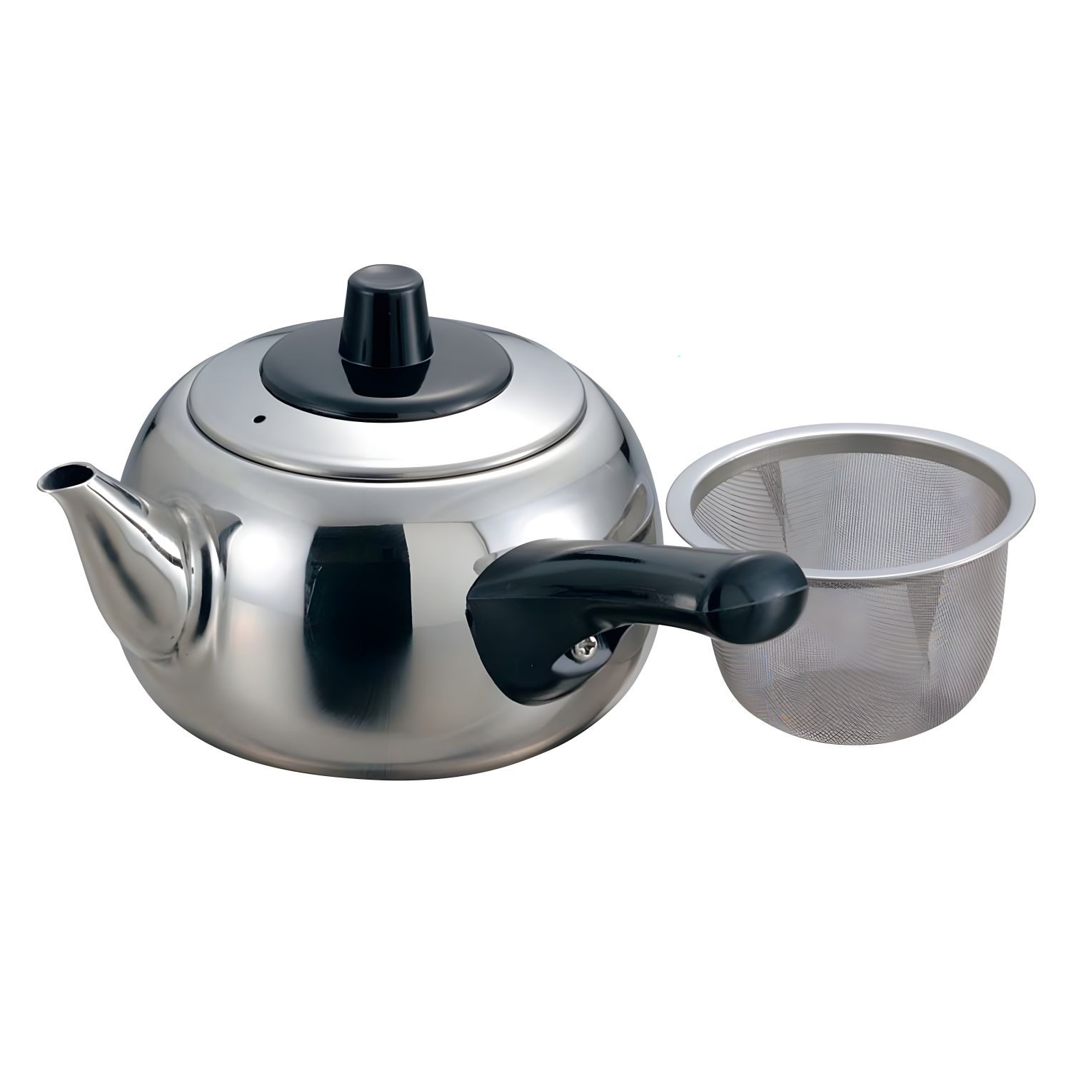 Asahi Copper Kyusu Teapot with Filter (Horizontal Rattan Handle