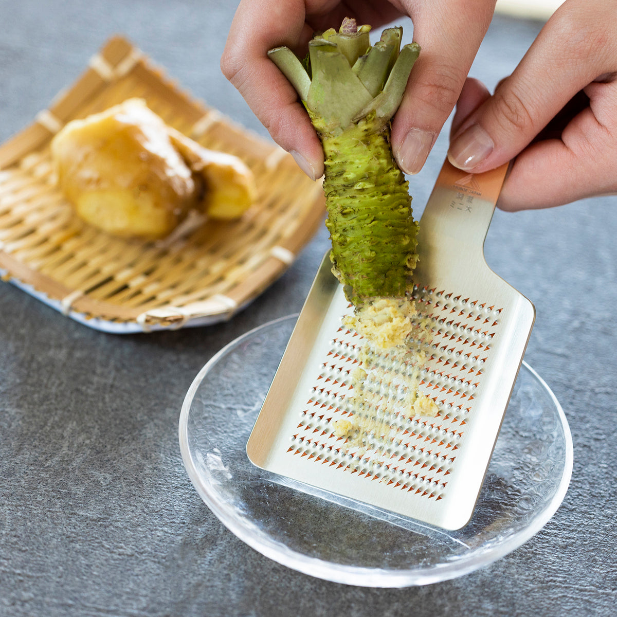 Cut Greens With Sharp-edged Soap Grater 